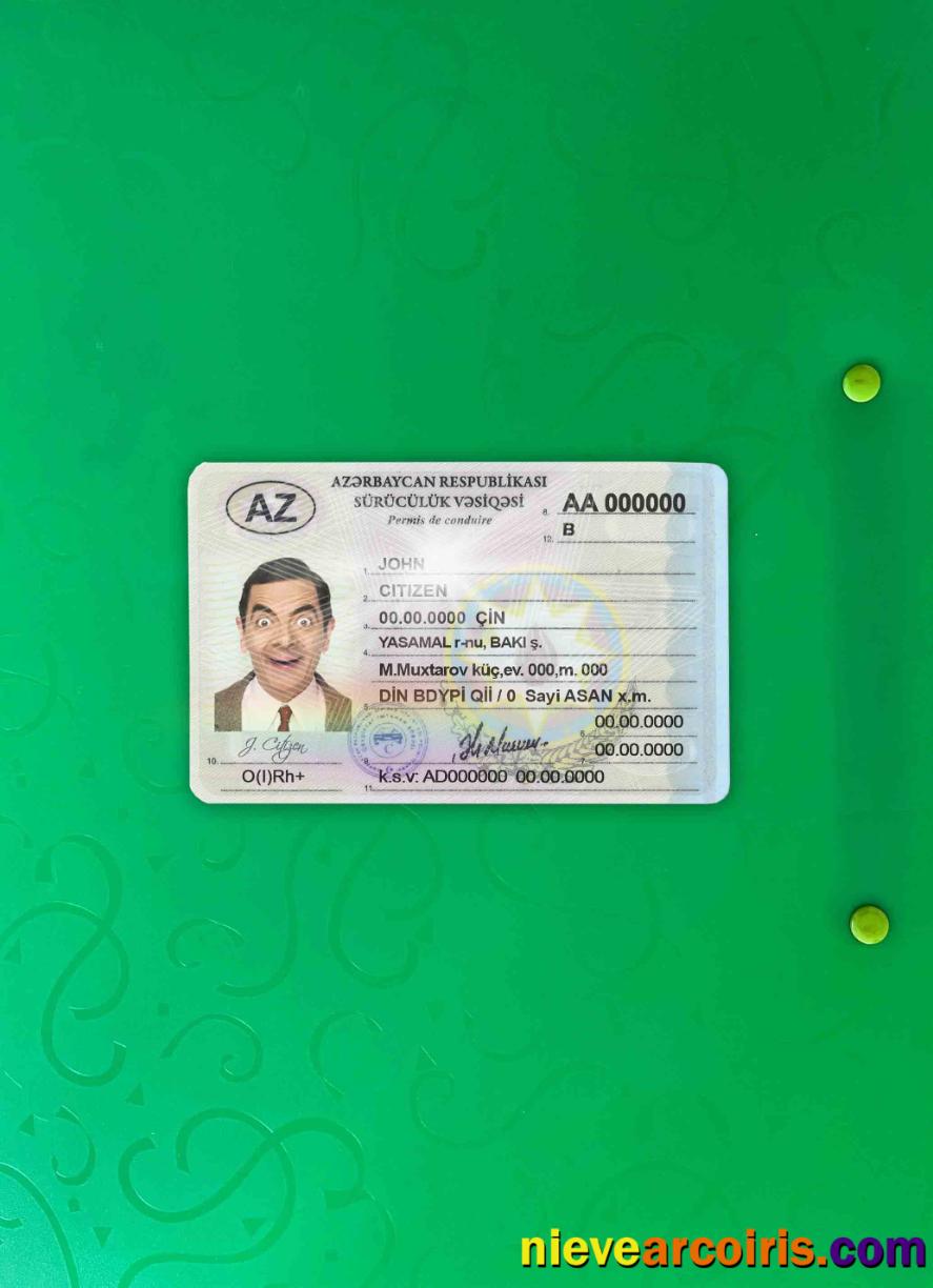 Azerbaijan driving license (2013 – present) photolook